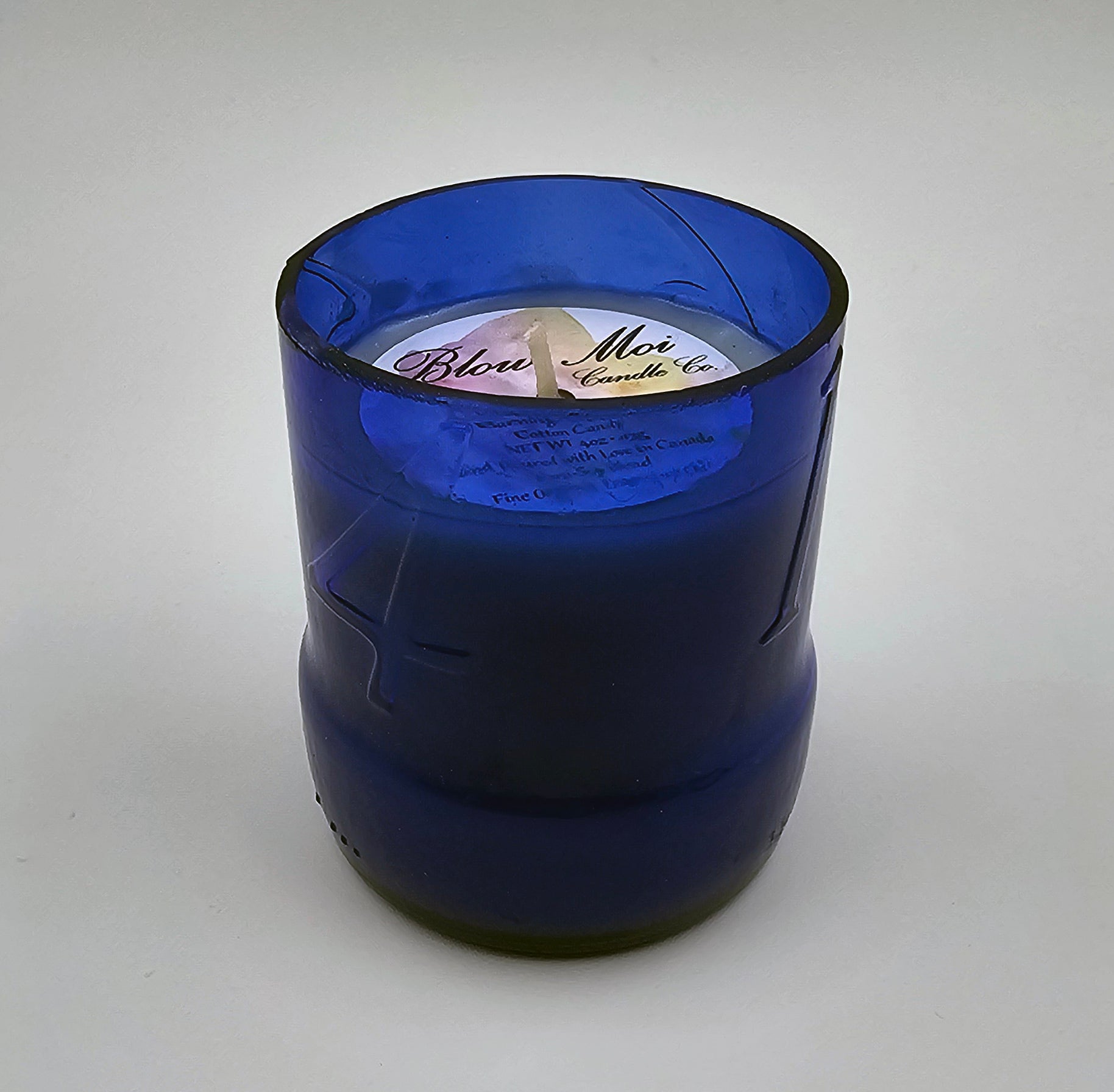 Cotton Candy - 4oz - Scented Candle - Repurposed Blue Kronenbourg Beer Bottle