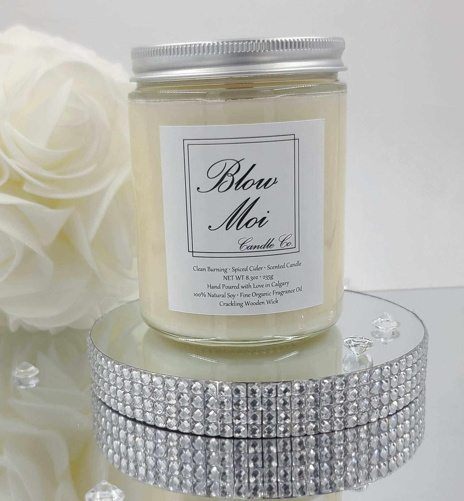 Tomorrow Is A New Day - Clear Glass Jar - 10oz - Scented Candle - Crackling Wooden Wick