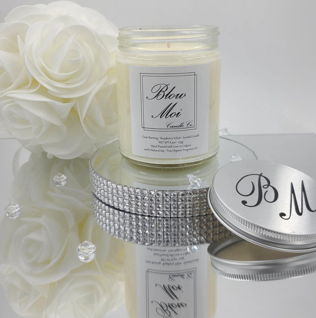 Blow Me For A Wish - Clear Glass Jar - 10oz - Scented Candle - ECO Cotton Wick