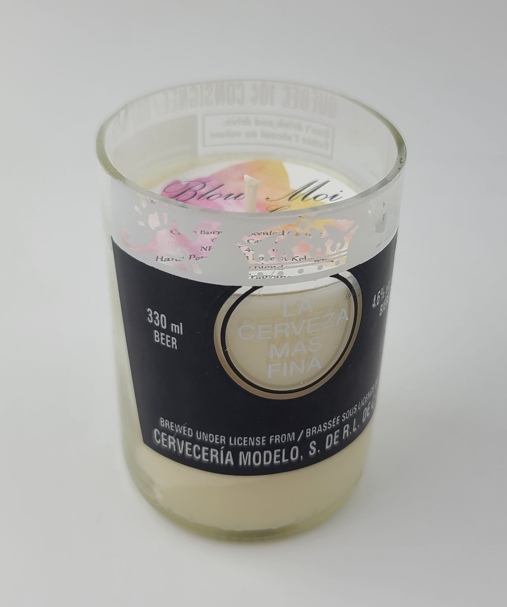 Cotton Candy - 4oz - Scented Candle - Repurposed Corona Beer Bottle