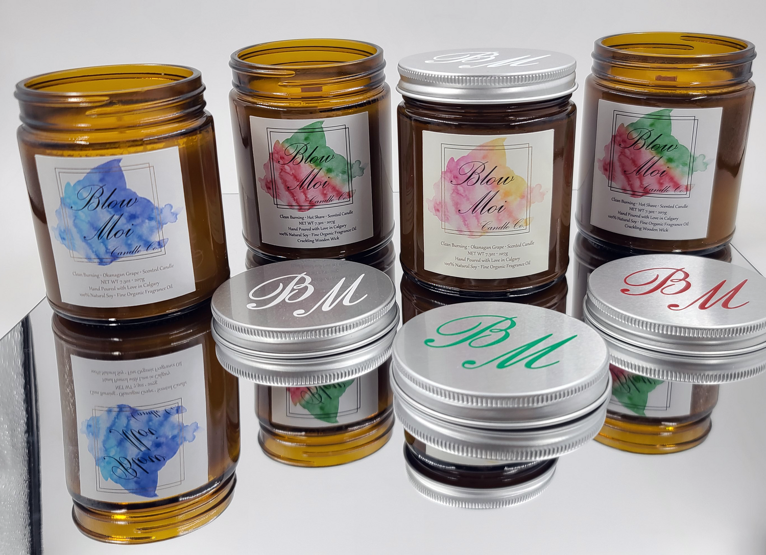 Amber Glass Jars - 9oz