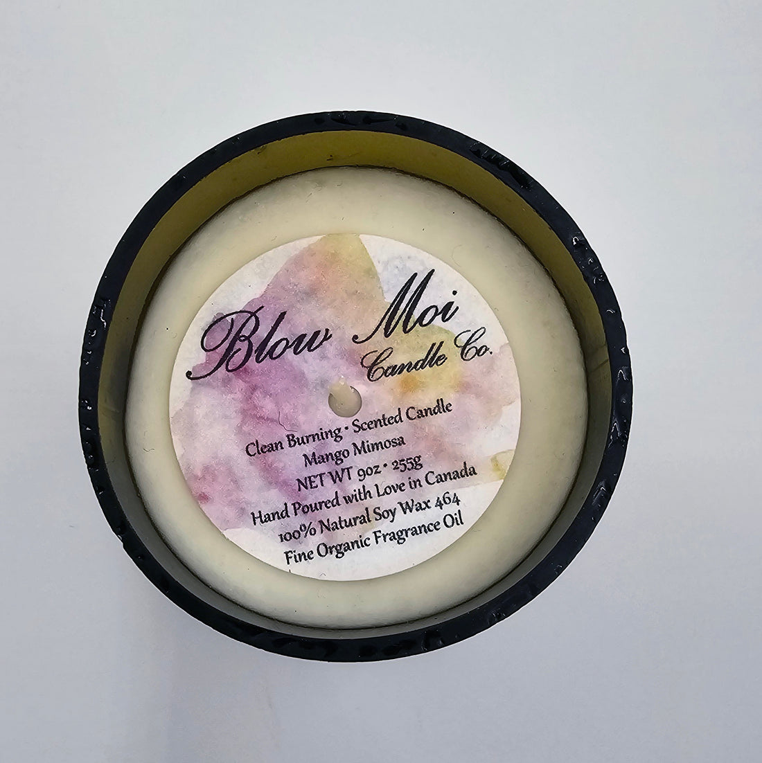 Mango Mimosa - 9oz - Scented Candle - Repurposed Dark Wine Bottle