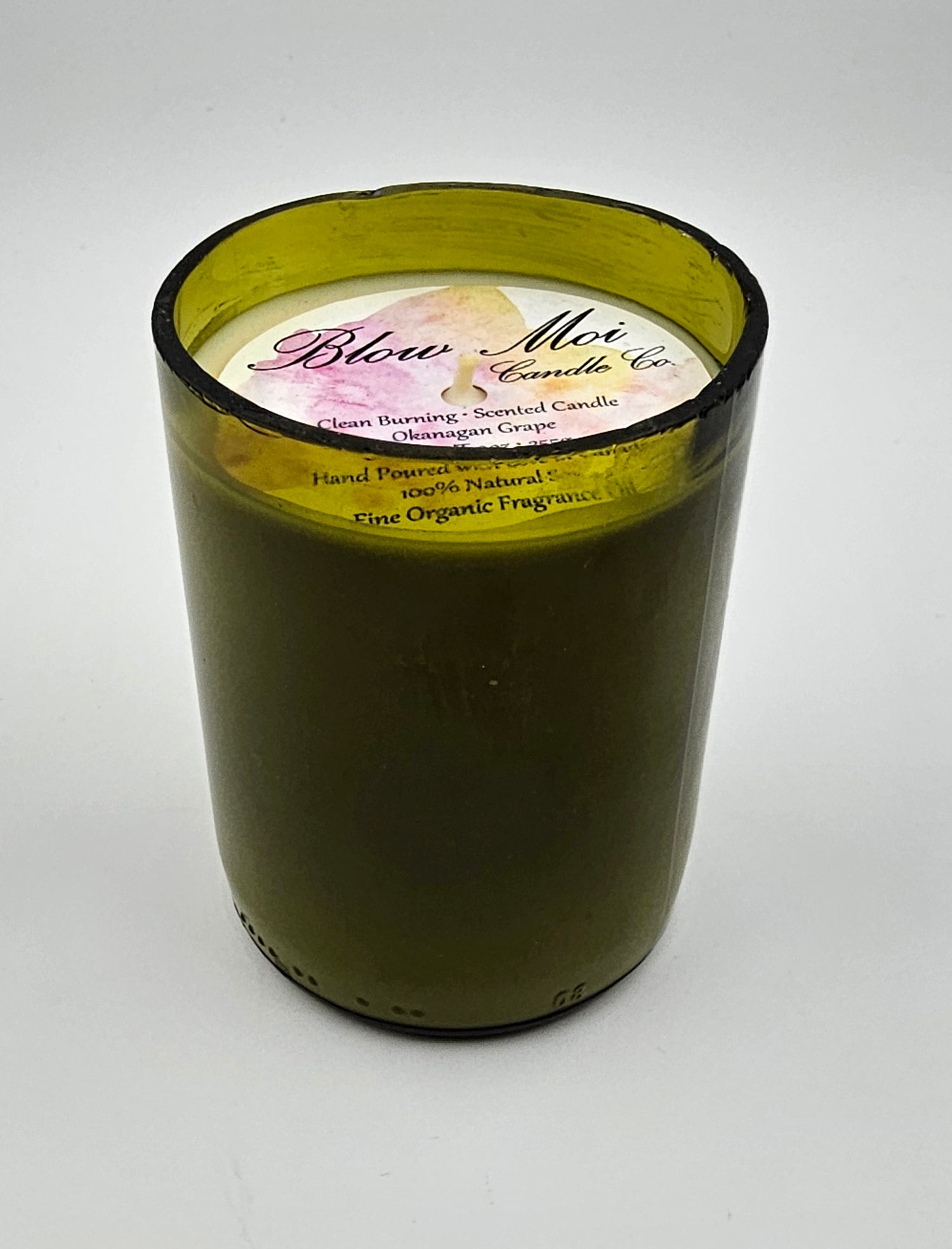 Okanagan Grape - 9oz - Scented Candle - Repurposed Dark Wine Bottle