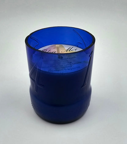 Cotton Candy - 4oz - Scented Candle - Repurposed Blue Kronenbourg Beer Bottle