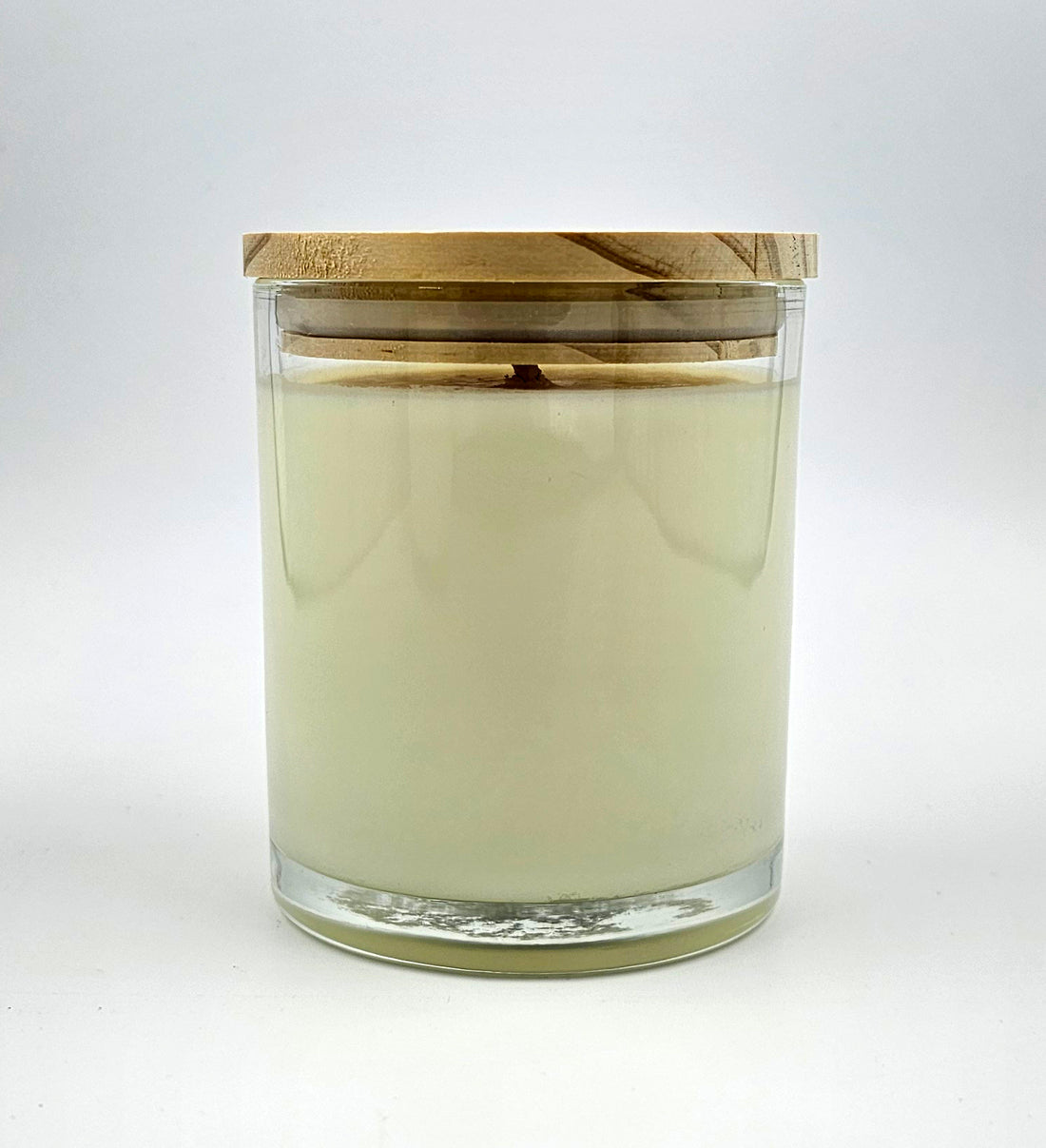 Luxury Clear Glass Jar - Real Wood Lid - 10oz - Scented Candle - ECO Cotton Wick
