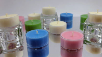 Clear 1 Inch Tealights - NEW Scents