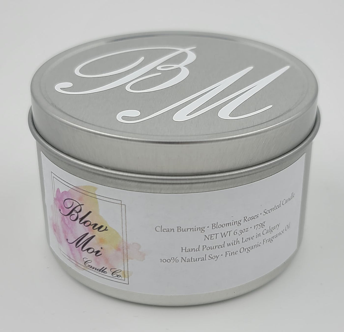 Silver Metal Tin - 8oz - Scented Candle - ECO Cotton Wick