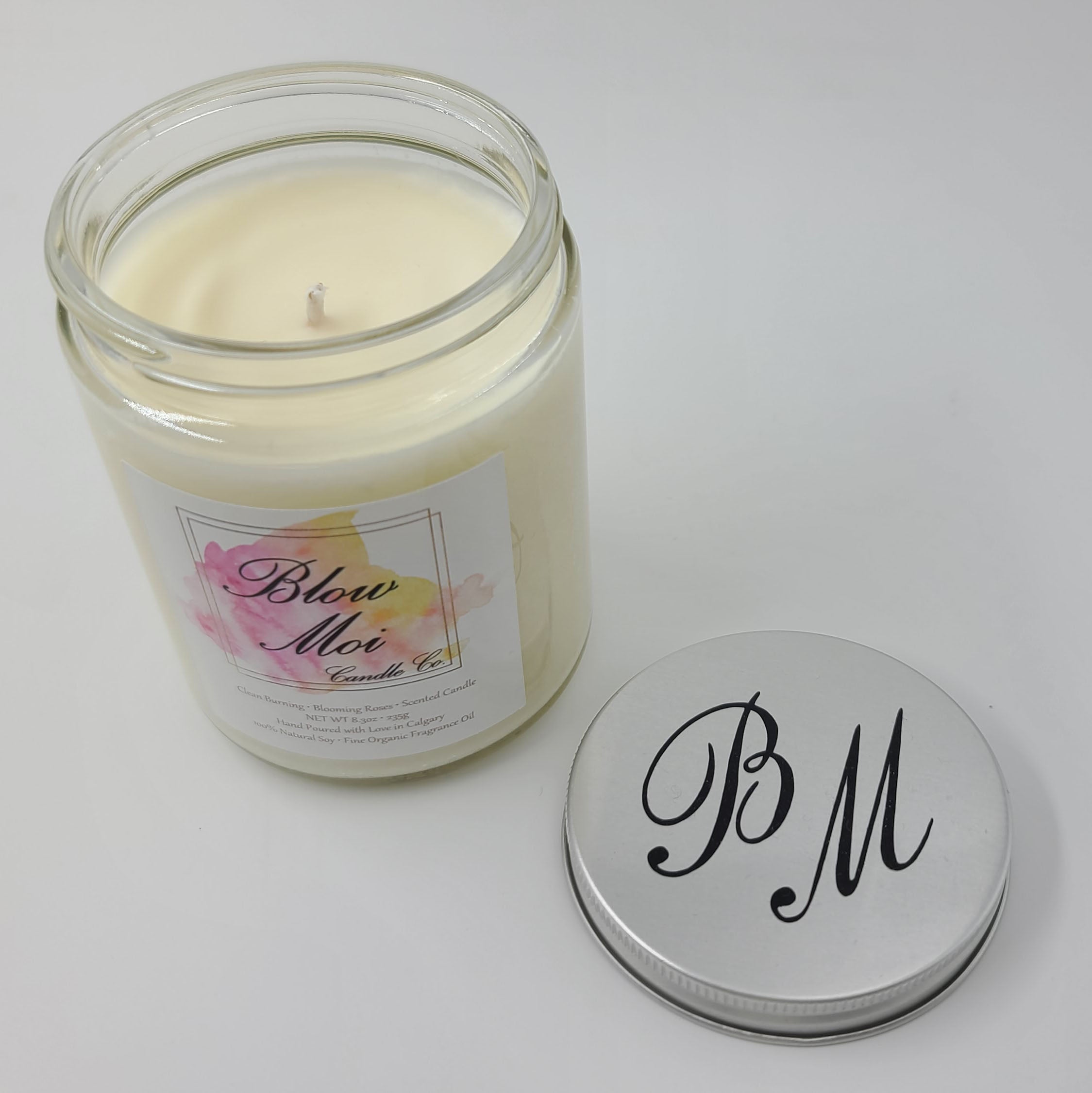 Clear Glass Jar - 10oz - Scented Candle - ECO Cotton Wick