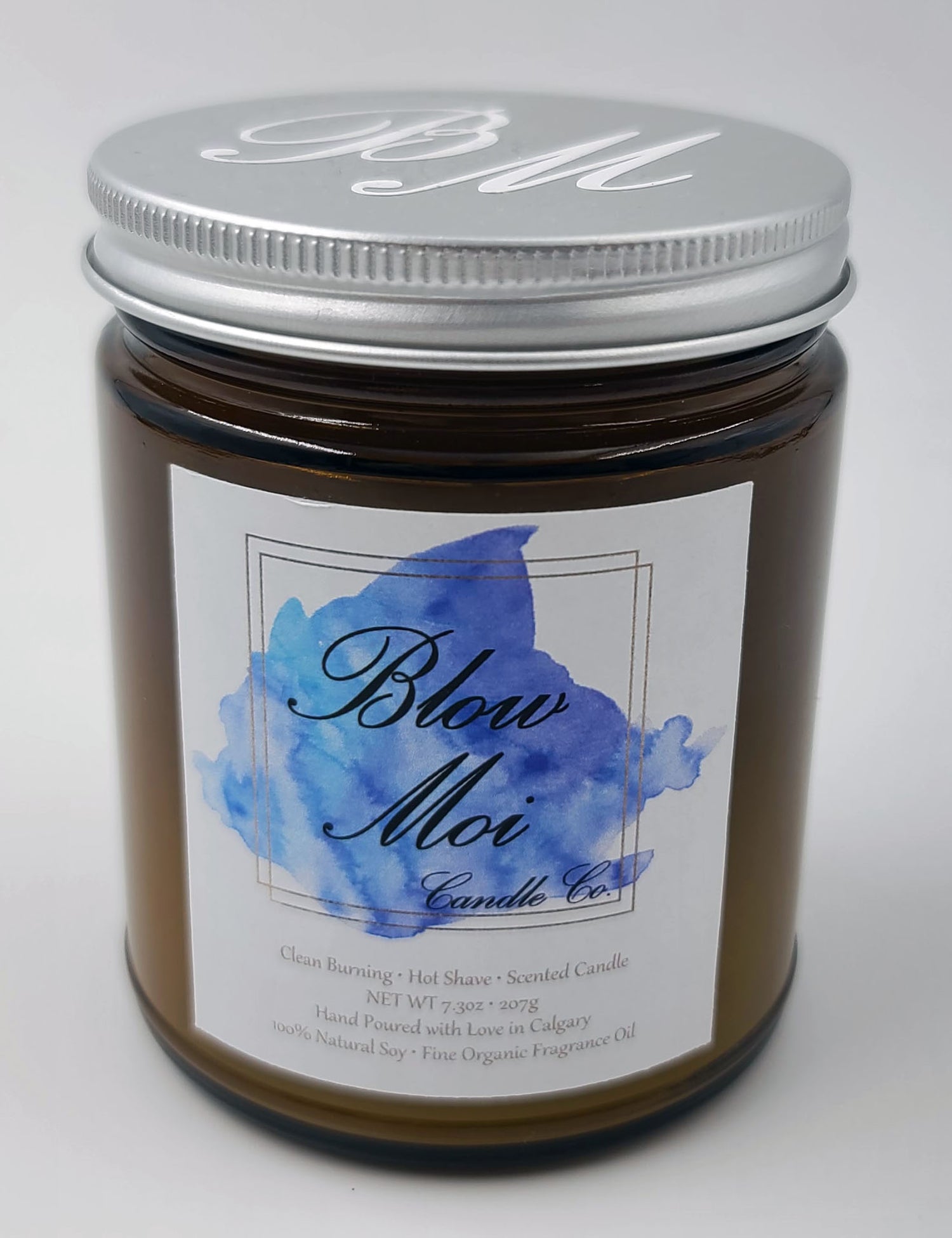 Amber Glass Jar - 9oz - Scented Candle - ECO Cotton Wick